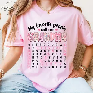 My Favorite People Call Me Grandma T-shirt, Custom Name Mothers Day Sweatshirt, Word Search Puzzle Shirt P