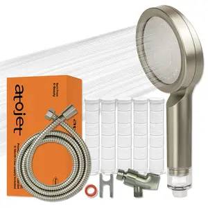 ATOJET Premium Filter Shower Rooted in Korea’s Luxury Beauty Culture – Pure Carbon Filters for Softer Skin & Smoother Hair | Composite Filter l 6 Month Advanced Filtration Set