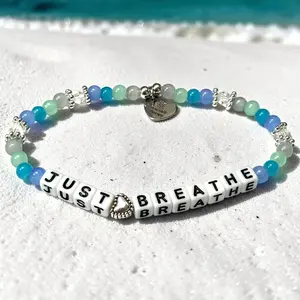 Just Breathe Bracelet | Just Breathe Bracelet for Women | Inspirational Bracelet for Women | Word Bracelet | Breathe Bracelet | Motivational Jewelry