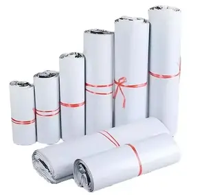 100 Pcs Poly Mailers Shipping Bag 6x9 7.5x10.5 9x12 10x13 12x15.5 14.5x19 19x24 24x24 White Courier Envelope Mailing Bag Self Adhesive Seal Plastic Packaging