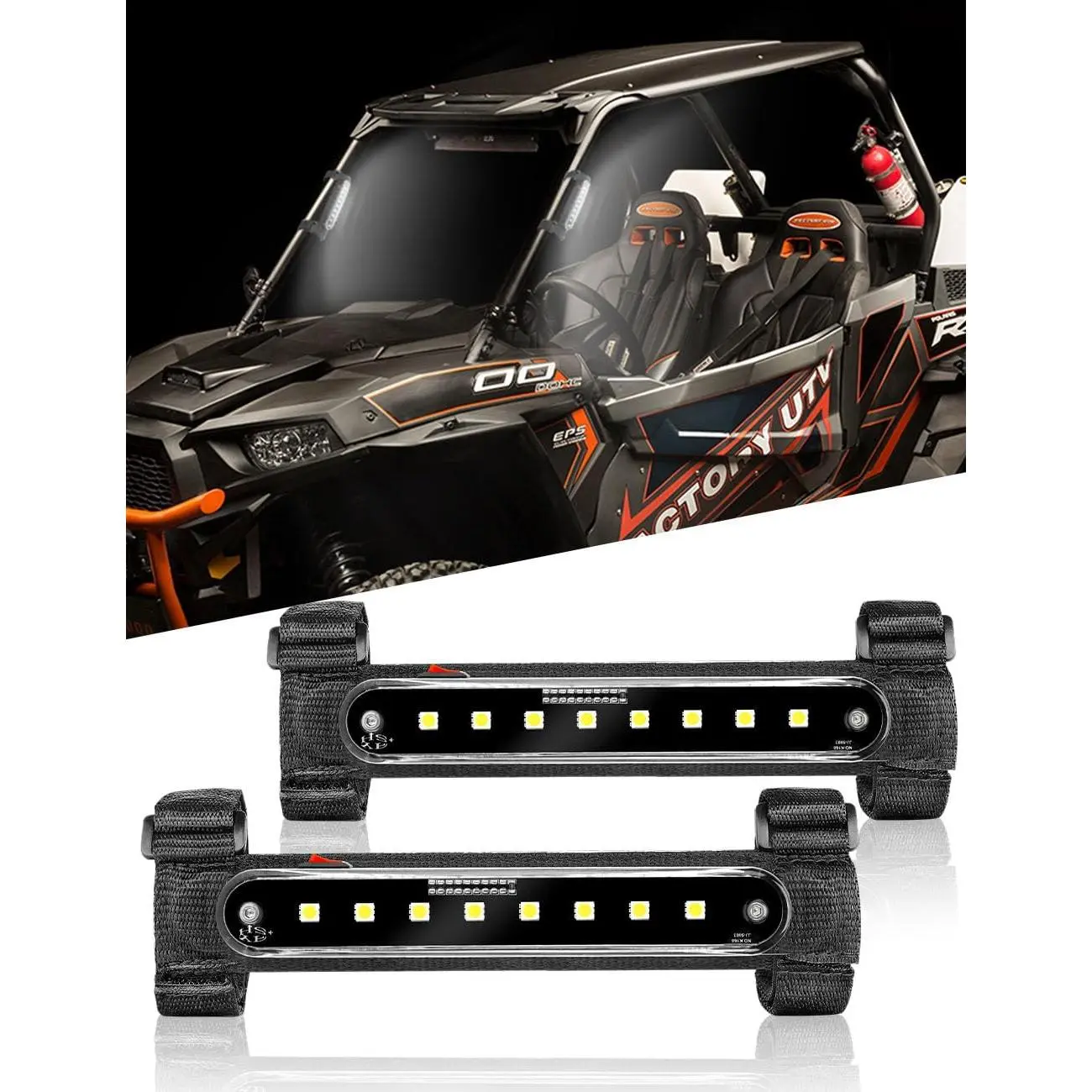 SUNPIE LED Dome Lights for UTV Universal Roll Bar Interior Lights w/White&Red Compatible with Polaris(RZR/Ranger/General) Honda(Talon/Pioneer) Canam Kawasaki(Teryx/Mule) Golf Cart Yamaha Wrangler Vehicle