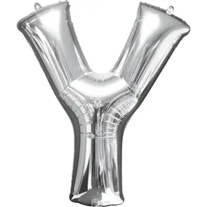 Silver Foil Letter 'Y' Balloon