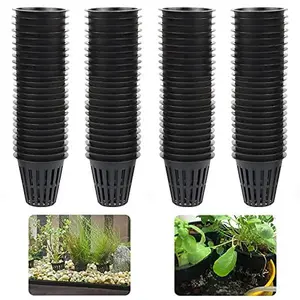 50pcs 2 Inch Garden Slotted Mesh Net Cups  Round Heavy Duty Pots For Hydroponics