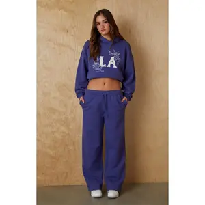 Your Favorite Women's Chainstitch Floral Baggy Sweatpants