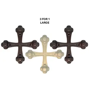 Quad Bone Nylon Chew Toy 3-Pack | Durable Dog Bone for Aggressive Chewers | USA Made | SodaPup