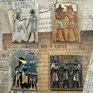 Mystery Egyptian Pharaoh Refrigerator Magnet, Resin Material, Vintage Style, Decorative Souvenir, Ideal for Refrigerator Decoration, Gift