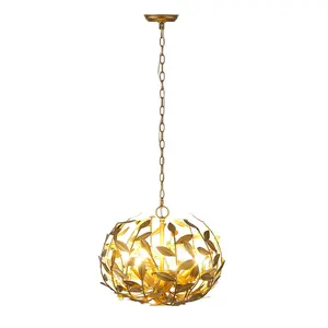 20 Inch Vic 6-Light Golden Modern Chandelier Ceiling Light Fixture