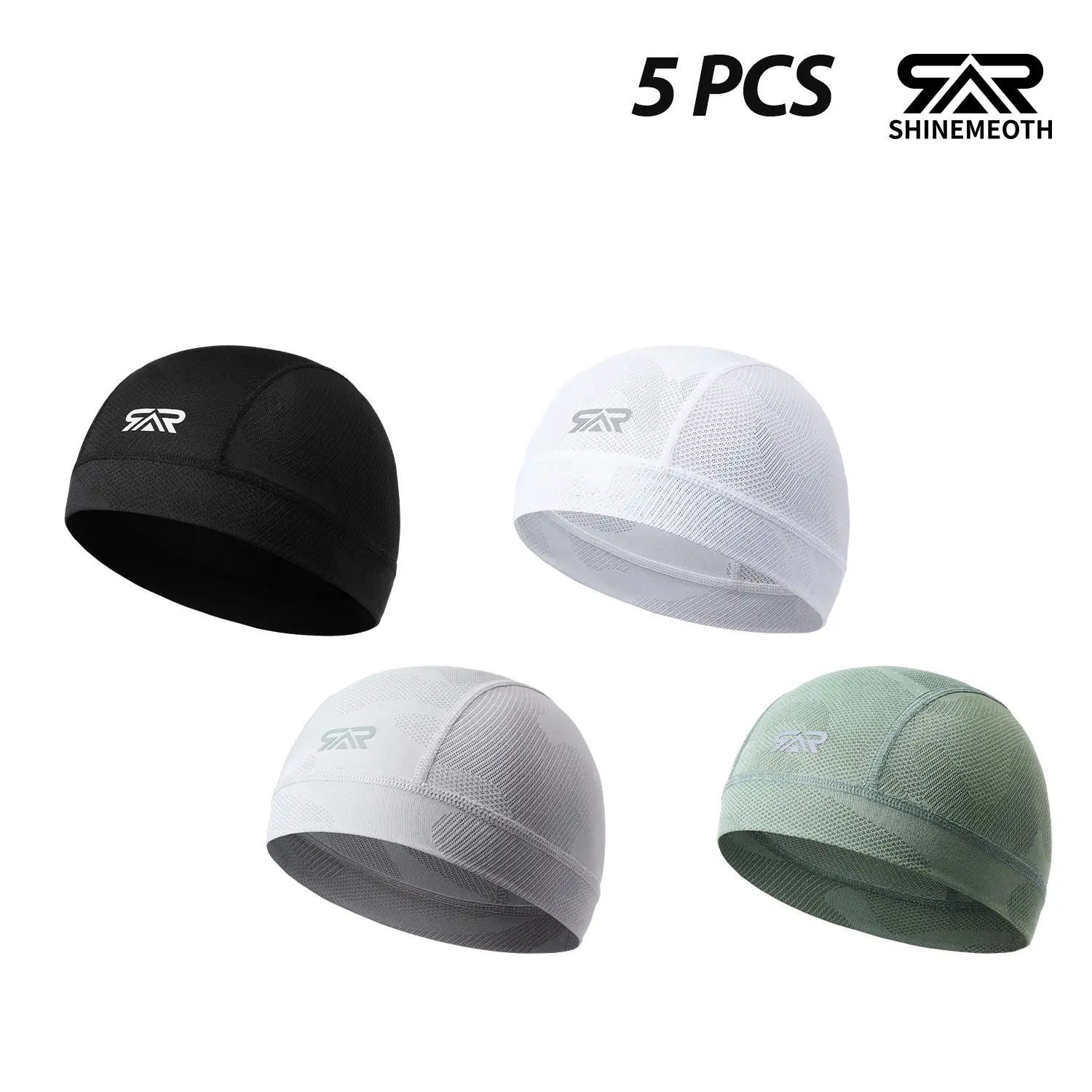 Shinemeoth VALUE PACK Quick Dry Cycling Caps - Ultra-Lightweight & Sweat Wicking Helmet Liners, Non-Fade Cationic Fabric Breathable Skull Caps for Biking & Running, Summer Sports Cap, Sports Outdoor Hats, Quick Drying Hat, Quality Caps