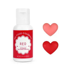 Red Oil-Based Edible Food Coloring Gel 20ml for Chocolate, Cakes, Cookies, Candy, Frosting, Icing, Baking & Meringues – 0.7oz
