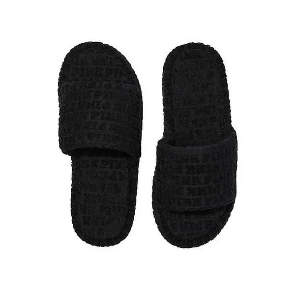 PINK Comfy Terry Slide Sandals
