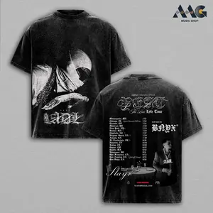 Vintage "YEAT" Graphic T-Shirt Oversized Afterlyfe Tour Style, Vintage Masked Portrait Print Streetwear Crewneck Soft Cotton Unisex Casual Shirt