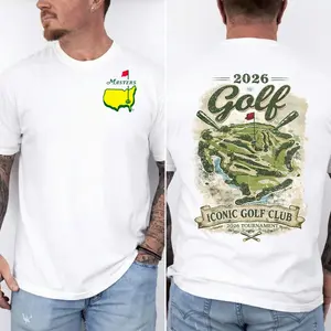 Distressed Vintage Golf 2026 T Shirt With Classic Fairway Graphic, Casual Unisex Tee For Men And Women, Timeless Tournament Weekend Style Shirt For Golf Fans