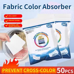 lor Catchers for Laundry, 50 Grabber Sheets Essential for Home Use - Maintains Original Color of Clothing, Suitable for Apartment, School, Travel