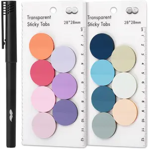 - Transparent Sticky Notes, 560 count, Pastel Colors, Round Translucent Sticky Notes