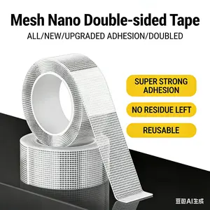 Heavy-Duty Nano Double-Sided Tape, Transparent & Removable, Traceless Adhesive for Walls, Homes, Cars, Offices