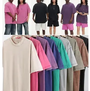 Oversized Tshirts Unisex Gym Heavyweight 100% Cotton T Shirts Workout Baggy Teens
