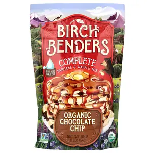 Birch Benders Complete Pancake & Waffle Mix, Organic Chocolate Chip, 1 lb (454 g)