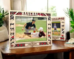 Customizable Football, Baseball & Soccer Icon Frame – Personalized Sports Photo Display