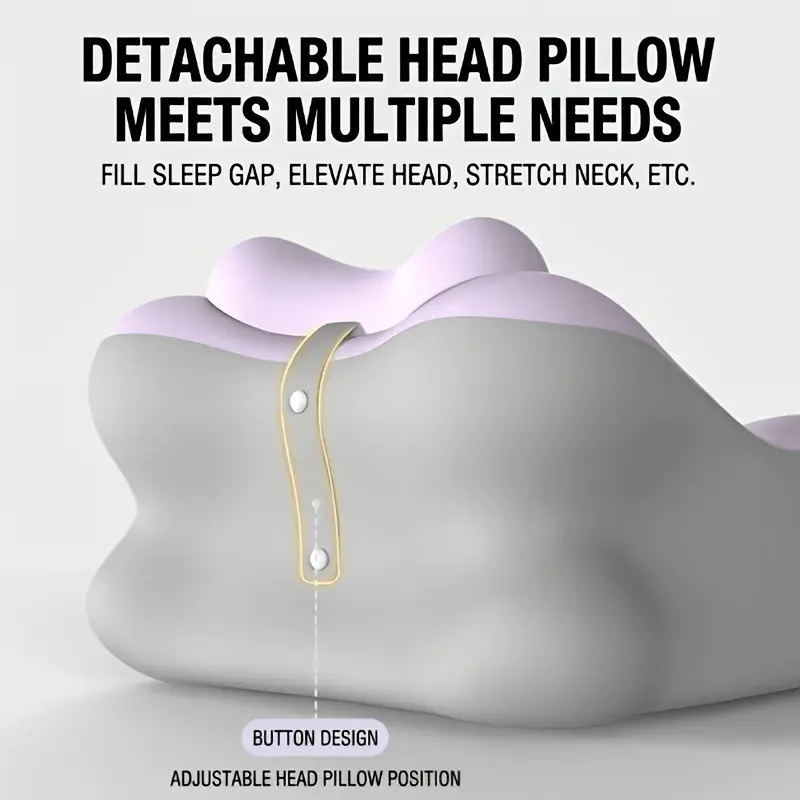 Ergonomic Lumbar Pillow with Small Cushion, Multi-Functional Position Support Pad, Washable, Durable, Comfortable Home Resting Pad, Sleep Cushion