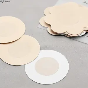 Women's 10PC Flower Skin Tone Invisible Disposable Nipple Covers, Ultra-Thin Anti-Show-Through Breast Petals, Ideal for Strapless Tops, Backless Dresses, Swimwear, Flower Skin Tone Pack Of 10 Pieces