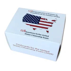U.S. Citizenship Test 2026 Bilingual Civics Flash Card Set English Spanish 128 Essential Questions Answers for USCIS Exam Prep Visual Learning Study Smarter Pass Faster