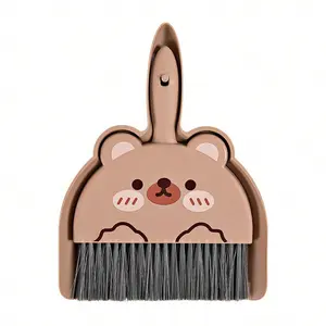 Cartoon Animal Design Mini Broom & Dustpan Set, 1 Set Cute Desktop Cleaning Broom, Household Cleaning Tool for Home Kitchen Dormitory Bathroom, Home Cleaning Products, Broom and Dustpan