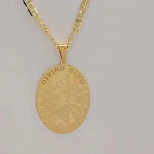Brand New Brazilian 18k Gold Filled El Divino Nino Necklace