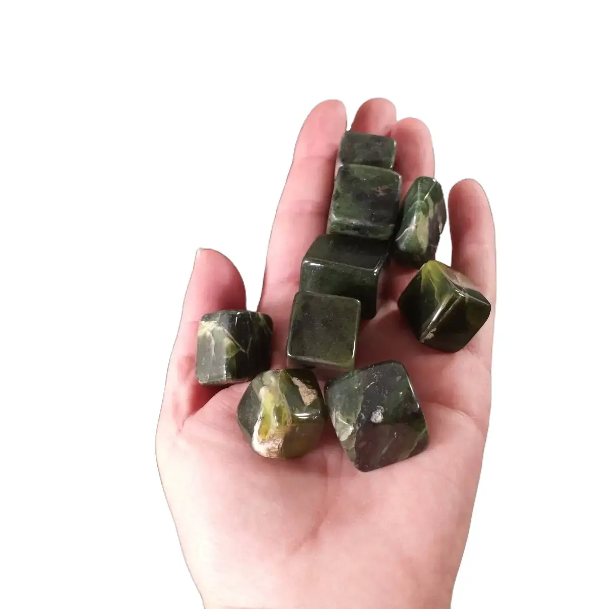 Nephrite Jade Tumbled Stone Healing & Abundance Crystal for Emotional Balance Heart Chakra Activation and Prosperity, Love, Compassion, Pocket Stone