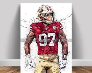 Nick Bosa Poster, San Francisco 49ers, Poster Print Unframed, Wall Art Print, Kids Decor, Man Cave Gift, Sports Art