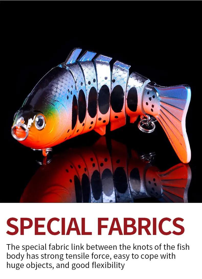 Artificial Fishing Bait with Hook,Multi Jointed Swim Crank Fishing Lure 3.9in/0.56oz,Bionic Hard Fishing Bait Suitable for Fresh Water and Saltwater,Slow Sinking Lifelike Swimbait,Outdoor Fishing Equipment for Perfect for Beginners