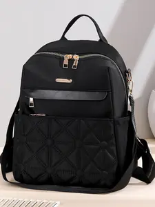 Women's Fashionable Quilted Backpack, Casual Large Capacity Multi-pocket Backpack, Versatile Backpack for Work, Shopping and Travel, Stylish Daypack