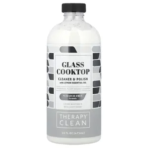Therapy Clean Glass Cooktop, Cleaner & Polish with Lemon Essential Oil, 16 fl oz (473 ml)