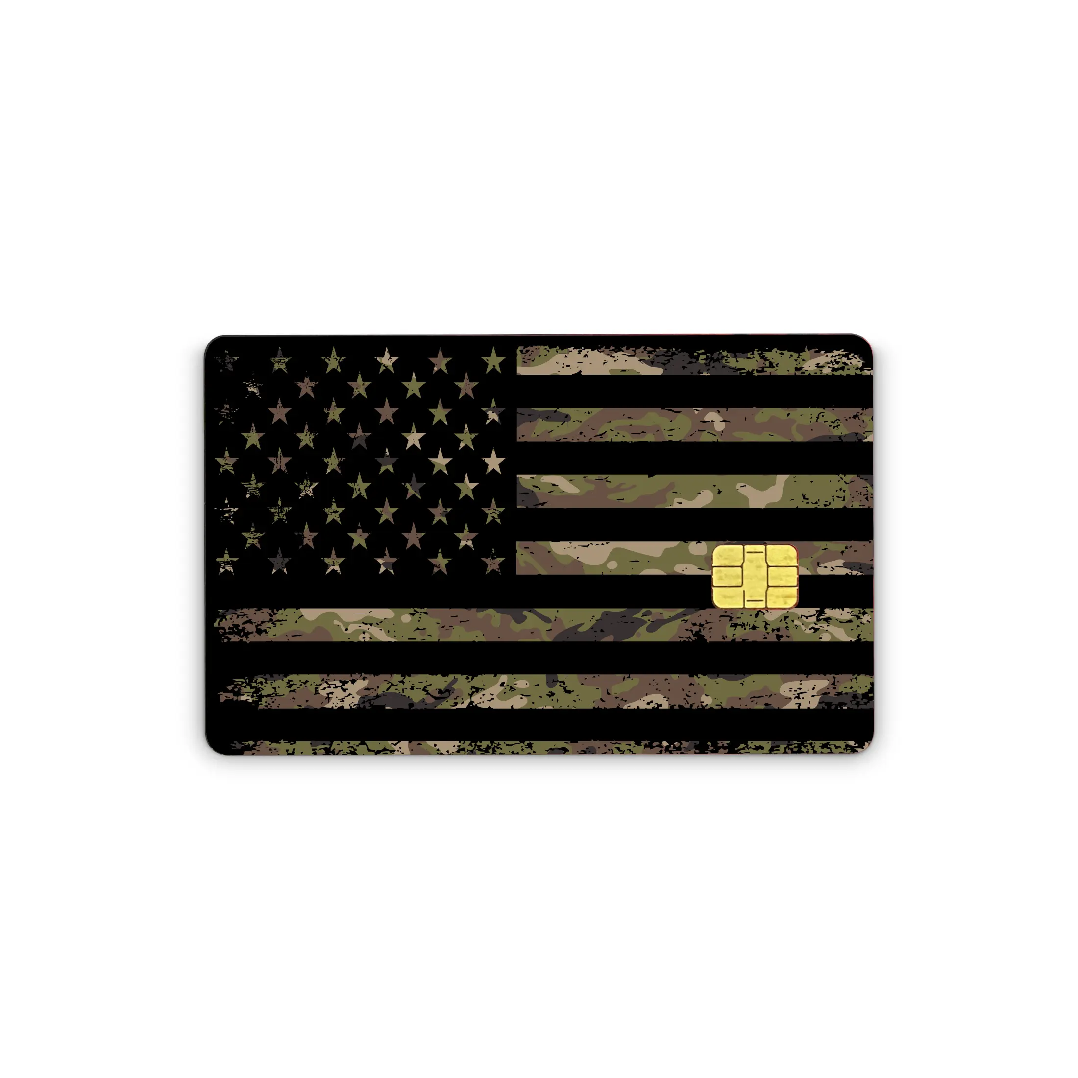 Credit Card Vinyl Skins USA Flag Army Decal With Easy Pull Tabs
