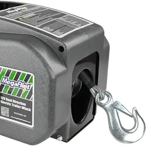 Trailer Winch,Reversible Electric Winch, for Boats up to 6000 lbs.12V DC,Power-in, Power-Out, and Freewheel Operations,30% Higher winching Power Than Regular 6000 lbs Winch (5000lbs Marine)