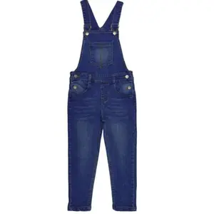 Boys Denim Overalls, Elastic Waist Inside Soft Stretchy Workwear Casual Kids Outfit