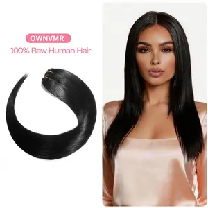OWNVMOR Straight 26 inches Luxury Salon Quality Brazilian Virgin Bundles 100% Human Hair Straight Wigs Glossy Hairbundles Interlocked Sister Locs Extensions  Burmese Invisible Clip-In Wavy soft Blonde
