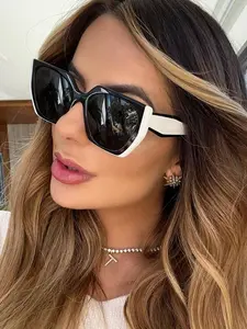 Fashion Block Large Frame Square Sunglasses, Trendy Street Style Shades, Daily Wear, Festival Gift