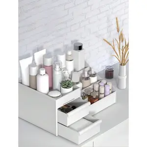 Multi-grid Makeup Organizer for Vanities Desk, 1 Count Dressers Makeup Storage Drawer for Bedroom, Cosmetics Makeup Storage Box, Summer Gifts