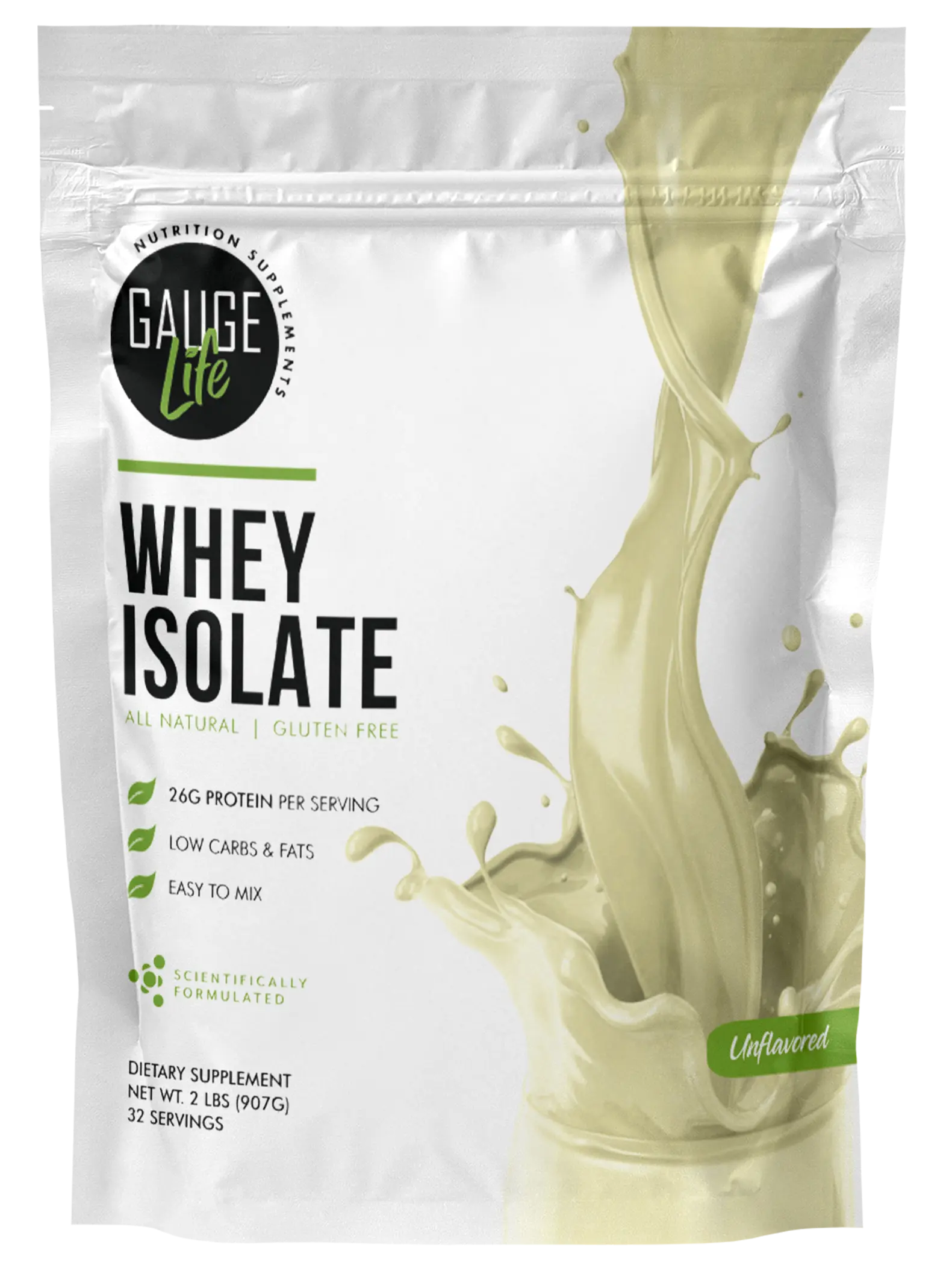 Gauge Life Prime Whey Unflavored Protein Isolate