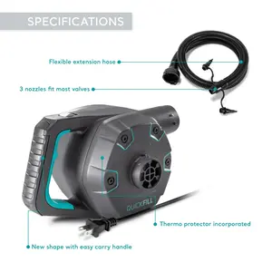 Intex Quick Fill 120 Volt AC Electric 38.9 CFM Inflatable Float & Air Bed Pump Intex Quick Fill 120 Volt AC Electric 38.9 CFM Inflatable Float & Air Bed Pump