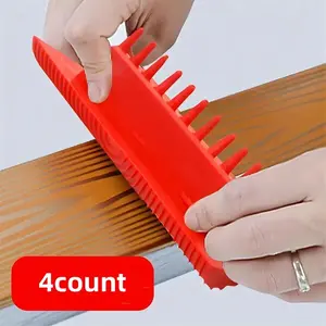 Paint Brush Wood Graining Rubber Roller Brush, 4 Counts Various Size Imitation Wall Painting Tool, Home Decoration Art Embossing Graining Supplies for Home Dining Room Office Outdoor Balcony Garden