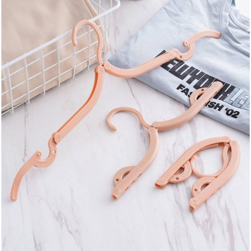 Portable Foldable Multifunctional Clothes Hanger, 10pcs Anti-slip Design, Collapsible Clothes Hanger for Home, Clothes Organizer, Space Saving Hanger, Folding Hangers, Hanger Accessories-MM1