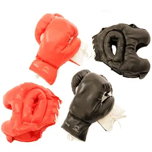 Last Punch Boxing Set 2 Pairs Gloves & 2 Head Gears Protective Training Gear Kit for Boxing & MMA
