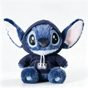 Genuine Disney Licensed Stitch Hoodie Plush Toy, 15.76 Inches Detachable Fashion Hooded Sweatshirt Outfit Design，Ideal Birthday Christmas Holiday Gift for Kids, Teenagers & Stitch Collectors