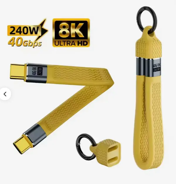 Keychain USB-C Cable (Fast Charge) - Yellow