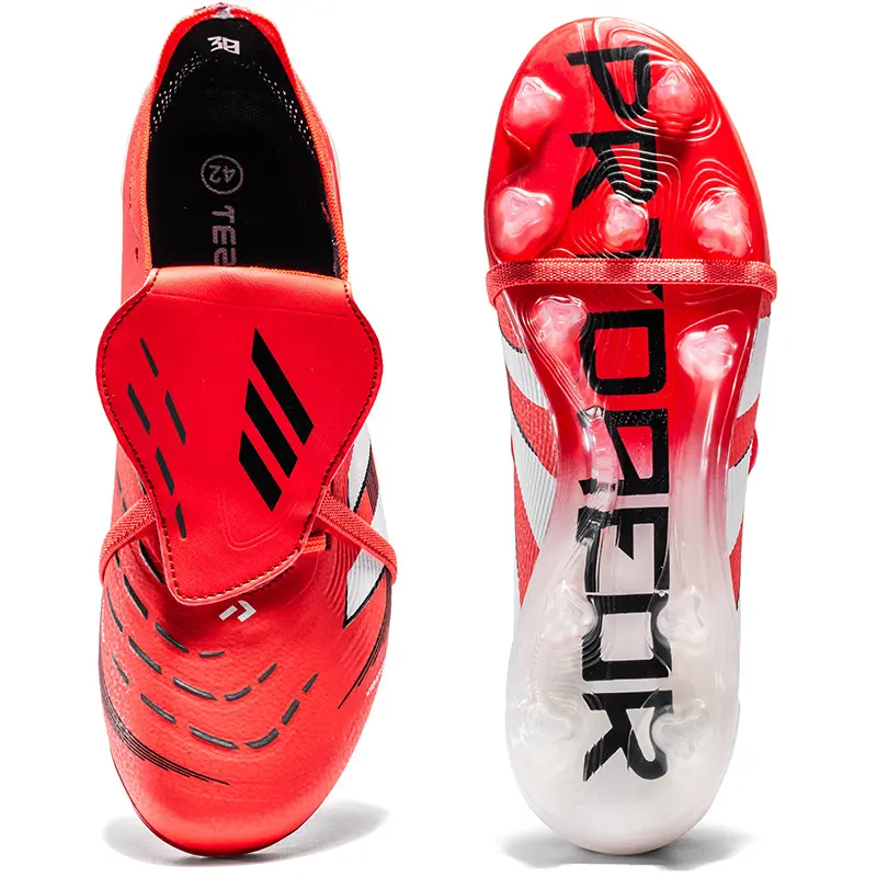 White and red long nails