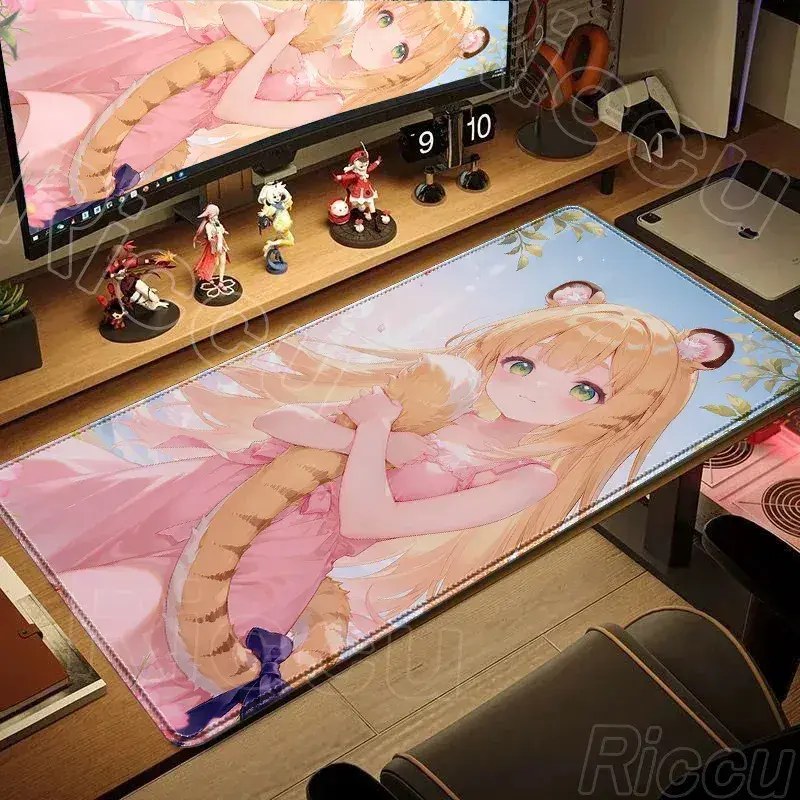 [Sale off up to 65%][Free Ship] Hot Sale Kawali Girl Ju Fufu Mouse Pad Gaming Zenless Zone Zero Mousepad Keyboard Pad XXL Large Mausepad Laptop Game Pc Desk Mat