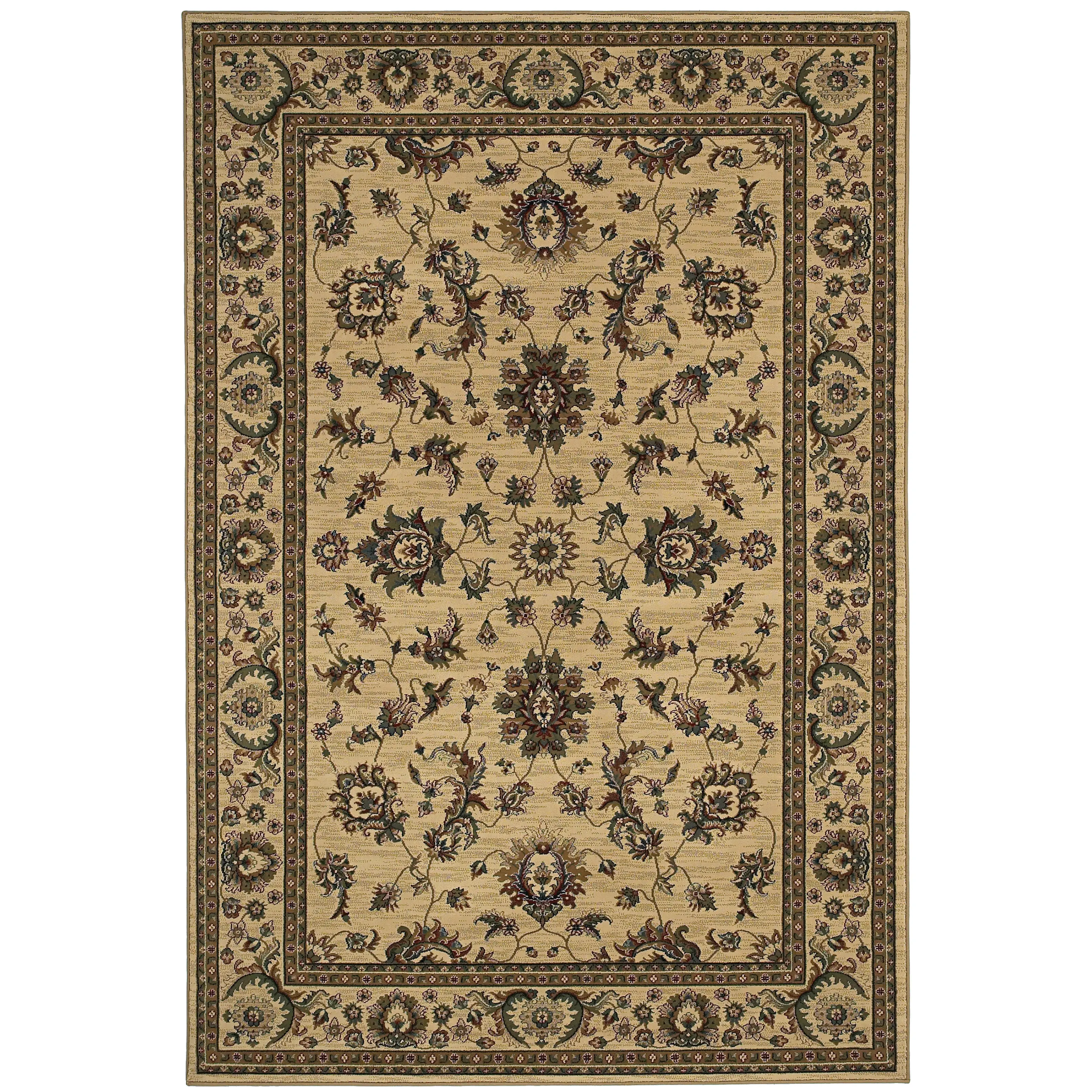 Oriental Weavers Ariana 311I3 Ivory Green Traditional Machine Woven Rugs