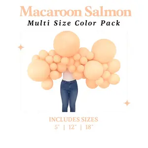 Macaron Salmon Balloon Pack with Optional Add-Ons
