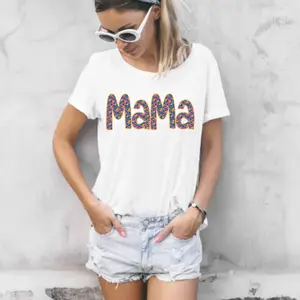 Elegant Fashionable Durable Floral Mama Direct-To-Film Print, Ready-To-Press Print for T-Shirts, DIY Printmaking Embossing Accessory